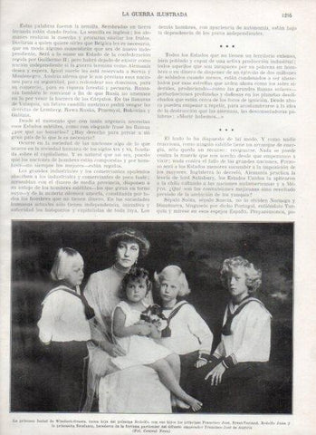 LAMINA V20953: Princesa Isabel de Windish-Graetz con sus hijos