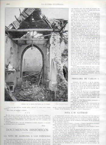 LAMINA V20949: Ruinas de la iglesia de Curlu en el Somme