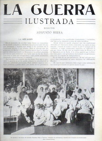 LAMINA V20945: La Zarina y sus hijas en el hospital de Zarskoieselo