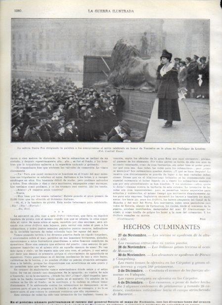 LAMINA V20943: Dacre Fox en mitin en honor de Venizelos en Trafalgar Square