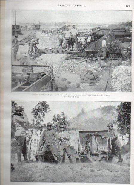 LAMINA V20933: Artilleros servios disparando un howitzer en el frente de Salonica