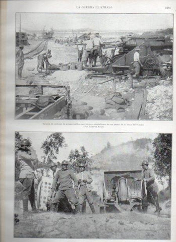 LAMINA V20933: Artilleros servios disparando un howitzer en el frente de Salonica