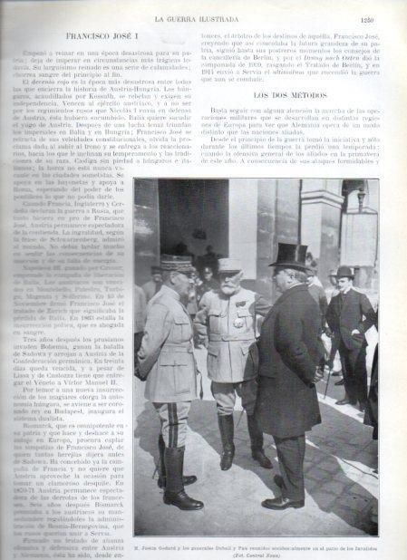 LAMINA V20932: Justin Godard y generales Dubail y Pau en el patio de los Invalidos