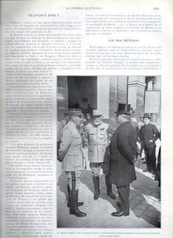 LAMINA V20932: Justin Godard y generales Dubail y Pau en el patio de los Invalidos