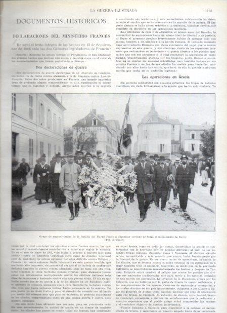 LAMINA V20897: Supervivientes de la batalla de Marne dirigiendose al monumento de Barey