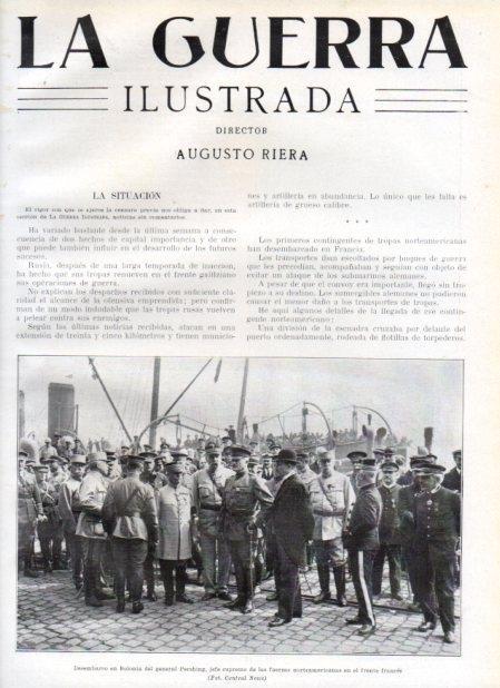 LAMINA V20845: Desembarco en Bolonia del general Pershing