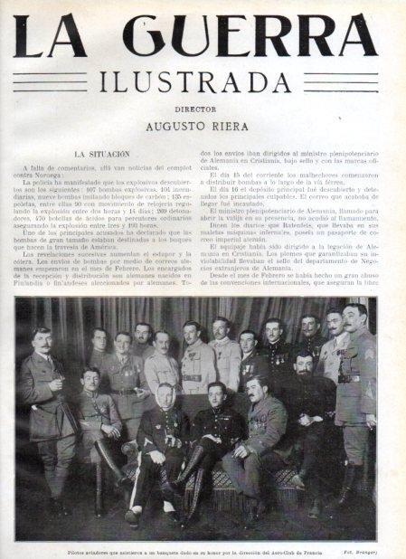 LAMINA V20838: Pilotos en banquete en Aereo-Club de Francia