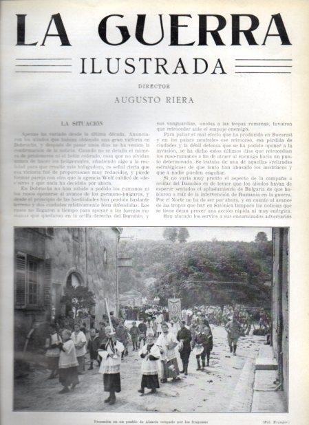 LAMINA V20893: Procesion en un pueblo de Alsacia