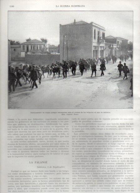 LAMINA V20889: Destacamento de tropas griegas retirandose al este de Salonica