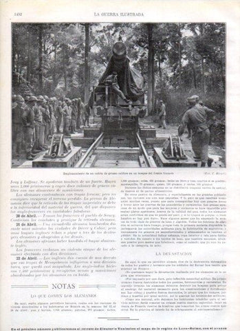LAMINA V21042: Cañon en un bosque del frente frances