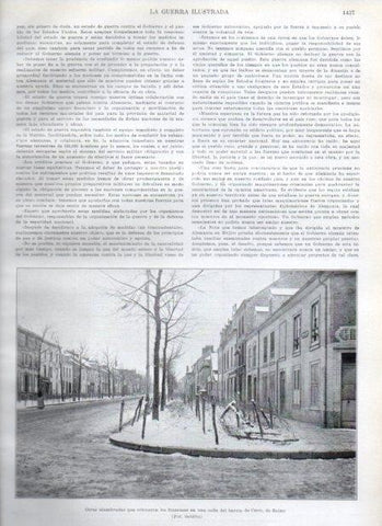 LAMINA V21029: Alambradas en una calle de Reims