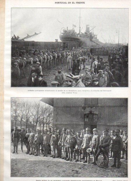 LAMINA V21060: Banda militar portuguesa en Francia