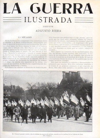 LAMINA V21024: Poincare pasando revista a las Sociedades de preparacion militar