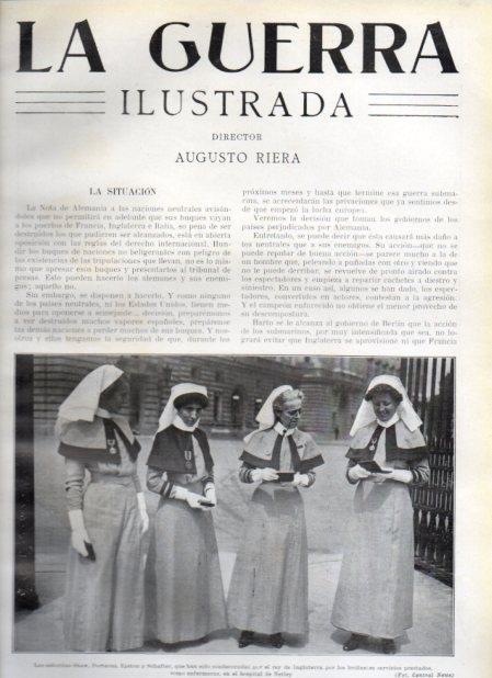 LAMINA V20980: Señoritas Shaw, Porteons, Epston y Schafter condecoradas por el rey de Inglaterra