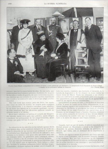 LAMINA V20973: Gran duque Miguel y condesa de Torby en la Exposicion de King's College