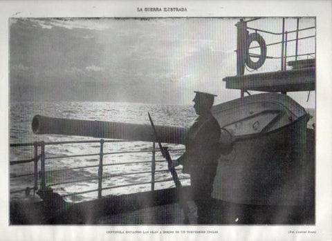 LAMINA V20969: Centinela a bordo de un torpedero ingles