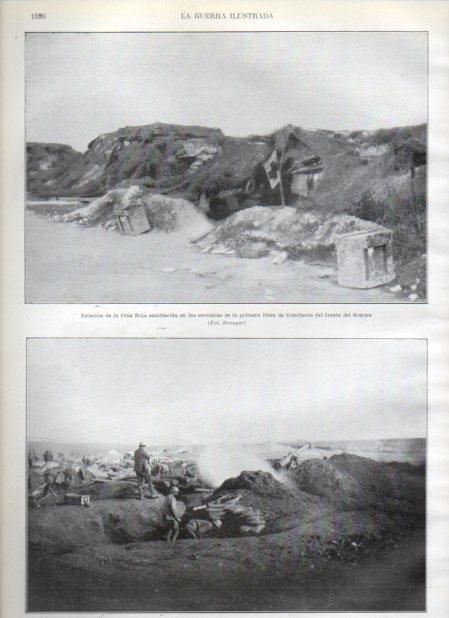 LAMINA V20967: Estacion de la Cruz Roja en las trincheras del Somme