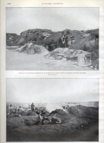 LAMINA V20967: Estacion de la Cruz Roja en las trincheras del Somme