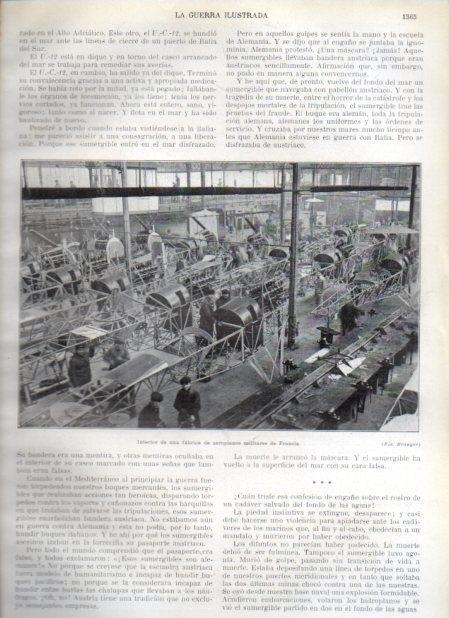 LAMINA V20993: Interior de una fabrica de aeroplanos en Francia