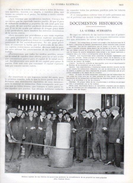 LAMINA V21021: Obreros ingleses de una fabrica de municiones