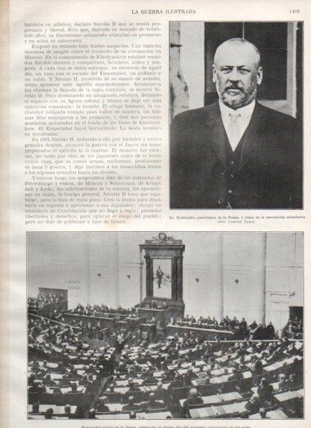 LAMINA V21019: Ultima sesion de la Duma del gobierno de los zares