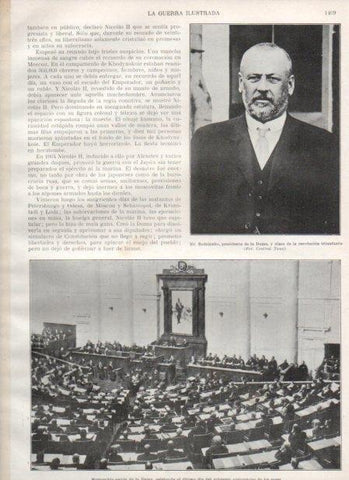 LAMINA V21019: Ultima sesion de la Duma del gobierno de los zares