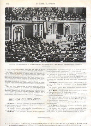 LAMINA V21008: Presidente Wilson en el Congreso anunciando la ruptura diplomatica con Alemania