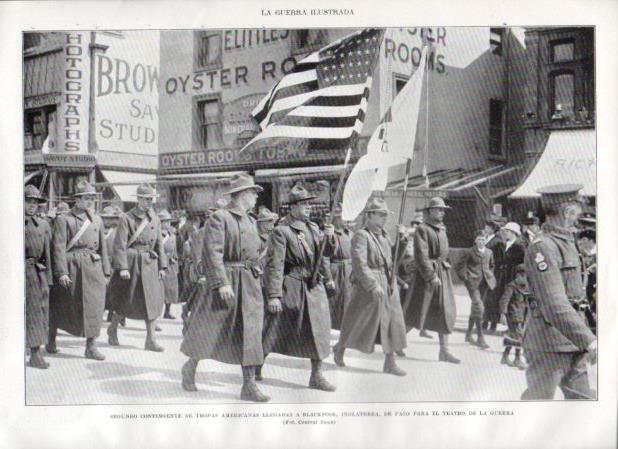 LAMINA V20834: Contingente tropas americanas en Blackpool, Inglaterra