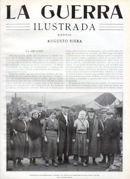 LAMINA V20665: Congresistas norteamericanos en fabrica de municion francesa