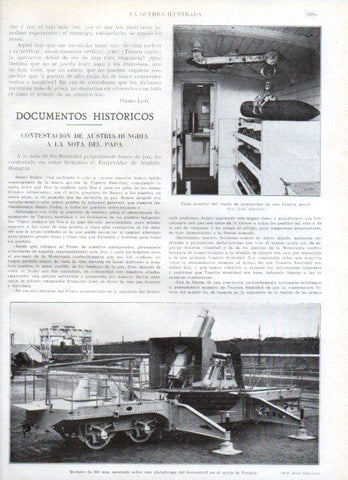 LAMINA V20621: Mortero sobre una plataforma de ferrocarril