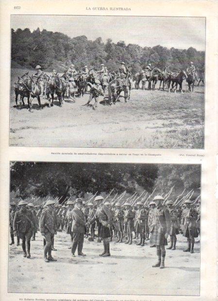 LAMINA V20801: Roberto Borden revistando batallon de Highlanders