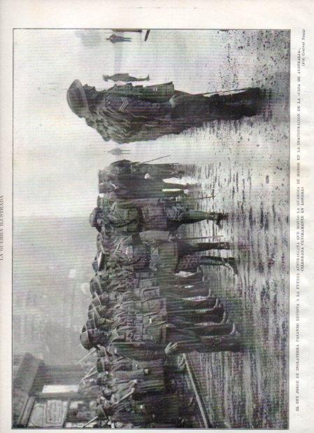 LAMINA V20810: Rey Jorge de Inglaterra en revista a la fuerza australiana en Londres