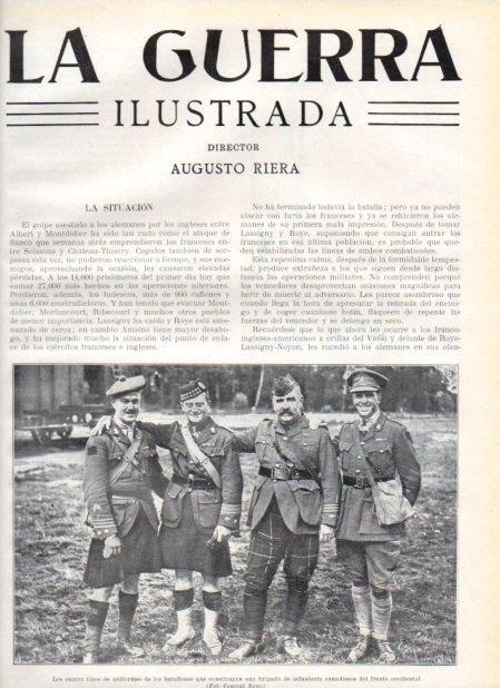 LAMINA V20807: Uniformes de la brigada de infanteria de Canada