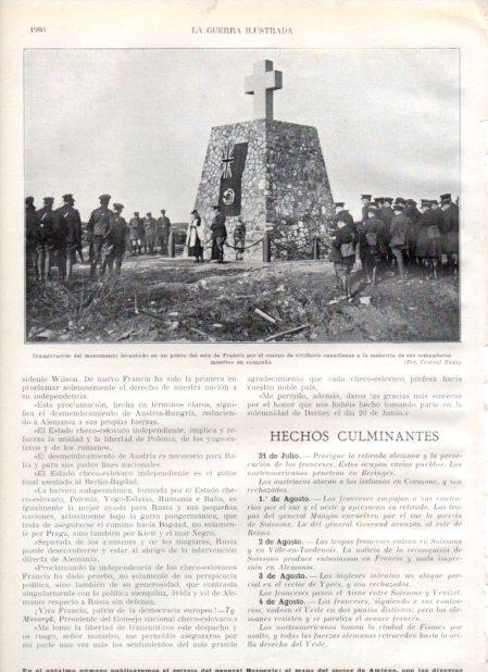 LAMINA V20805: Monumento a los caidos de la artilleria de Canada en Francia 