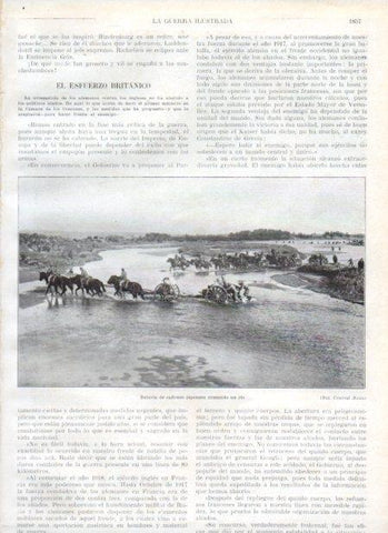 LAMINA V20739: Bateria de cañones japoneses cruzando un rio
