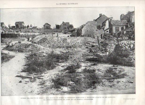 LAMINA V20747: Pueblo del frente de Belgica bombardeado