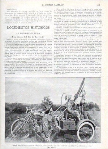 LAMINA V21085: Cañon Servis sobre autotriciclo norteamericano