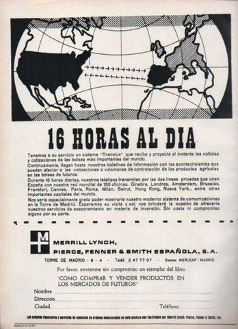 LAMINA V21478: Publicidad 16 horas al dia de Merrill Lynch