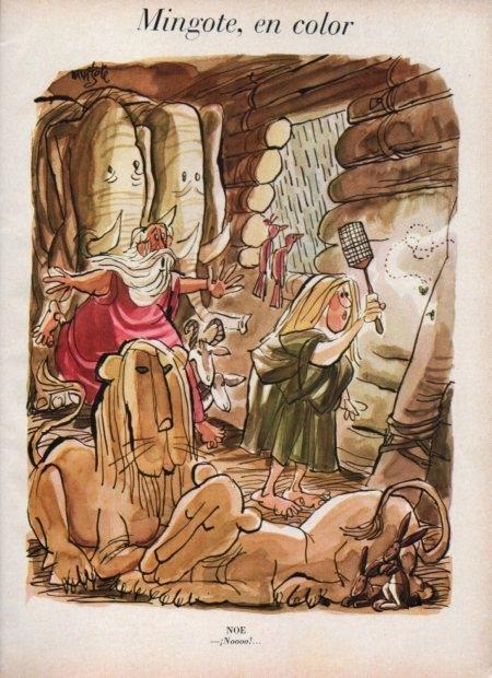 LAMINA V21480: Ilustracion de Mingote en color para Blanco y Negro numero 2849