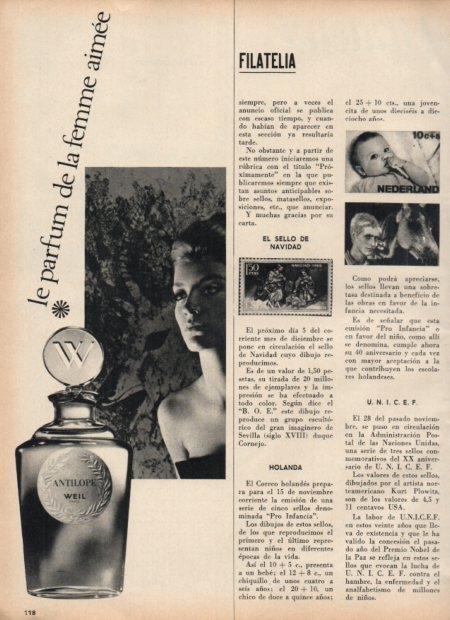 LAMINA V21459: Publicidad parfum Antilope de Weil