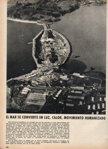 LAMINA V21461: Vista aerea isla artificial en La Rance, Francia