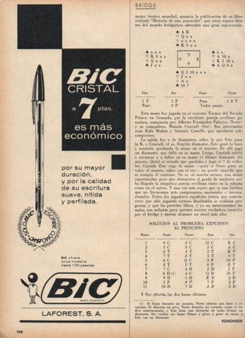 LAMINA V21462: Publicidad Bic cristal