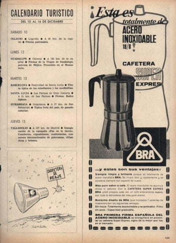 LAMINA V21463: Publicidad cafetera super express Bra