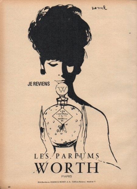 LAMINA V21490: Publicidad Les parfums Worth Paris
