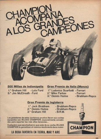 LAMINA V21511: Publicidad bujias Champion