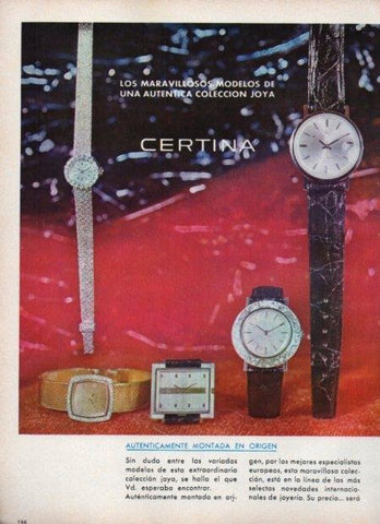 LAMINA V21521: Publicidad Certina coleccion relojes joya