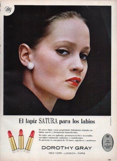 LAMINA V21518: Publicidad Satura lapiz de labios de Dorothy Gray