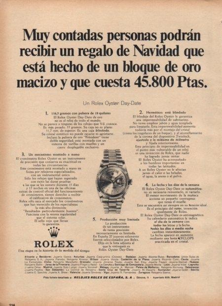 LAMINA V21507: Publicidad Rolex Oyster Day-Date
