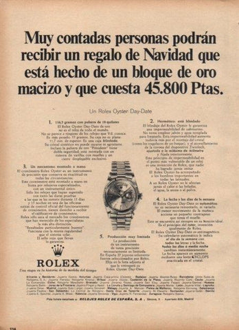 LAMINA V21507: Publicidad Rolex Oyster Day-Date