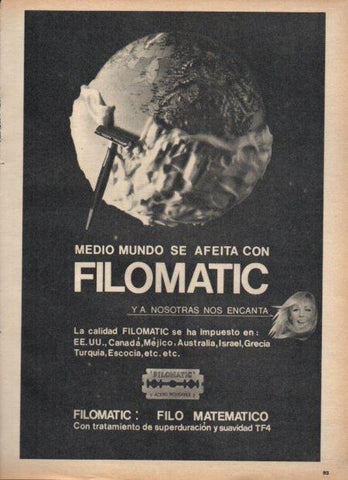 LAMINA V21406: Publicidad Filomatic
